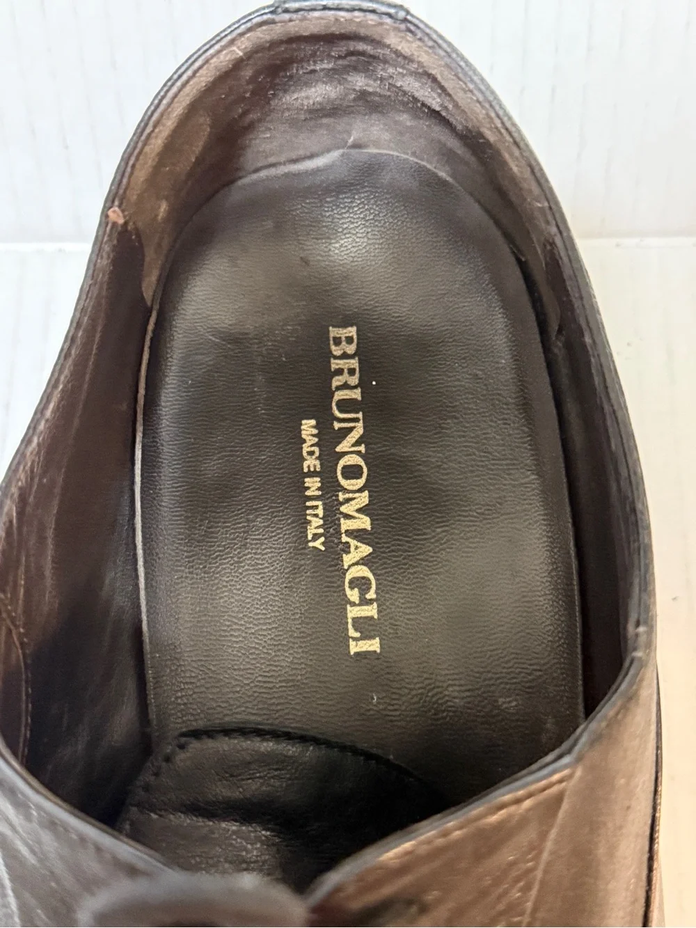 Bruno Magli Black Shoes Men's Sz 12 Cap Toe Leather Italy Lace Up Oxford